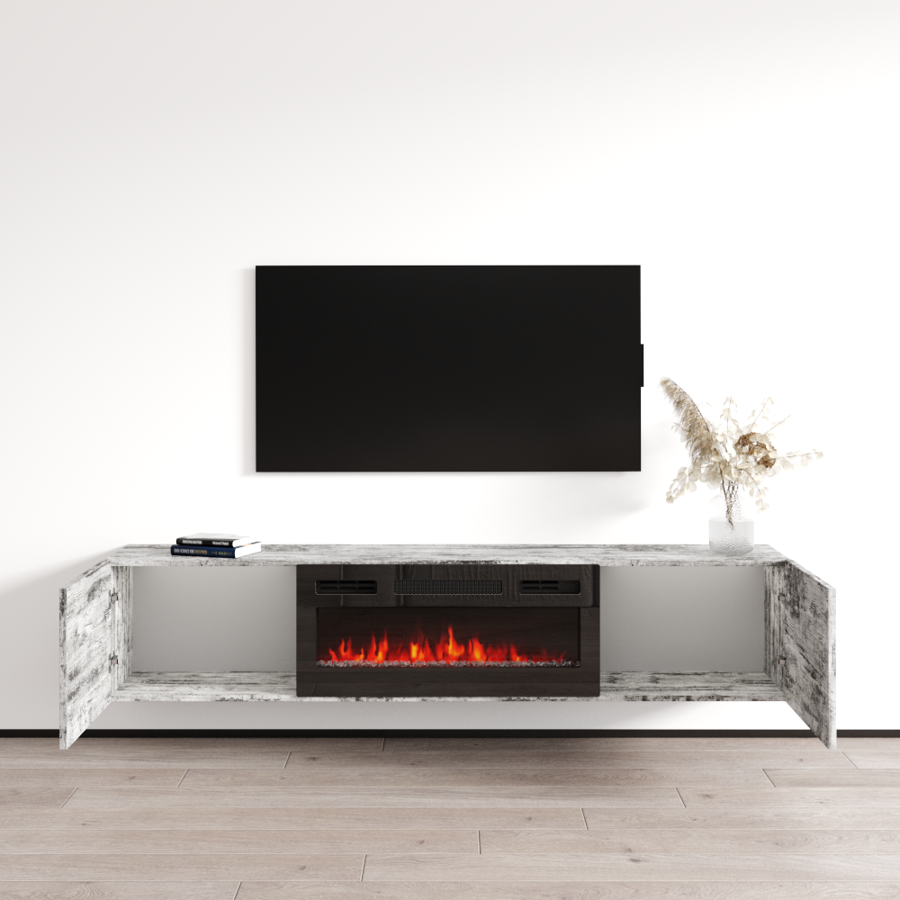Baja BL-EF Floating Fireplace TV Stand - Meble Furniture
