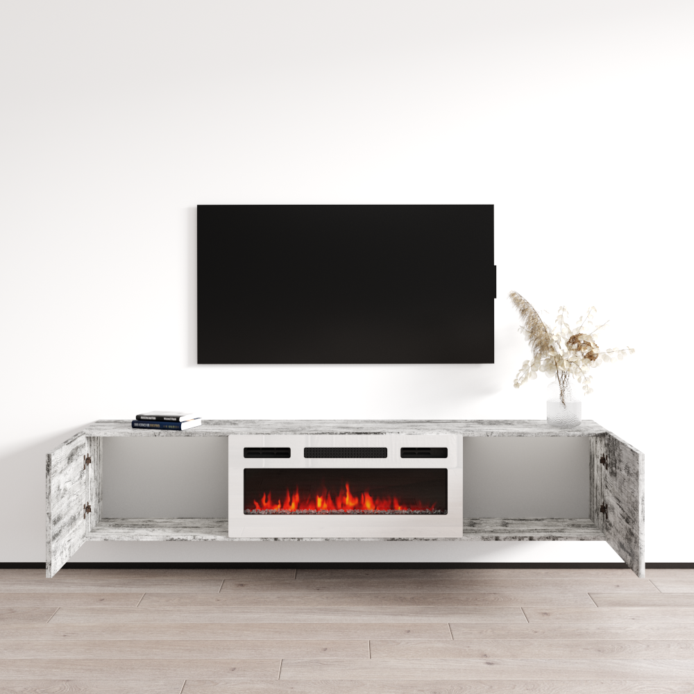 Baja WH-EF Floating Fireplace TV Stand - Meble Furniture