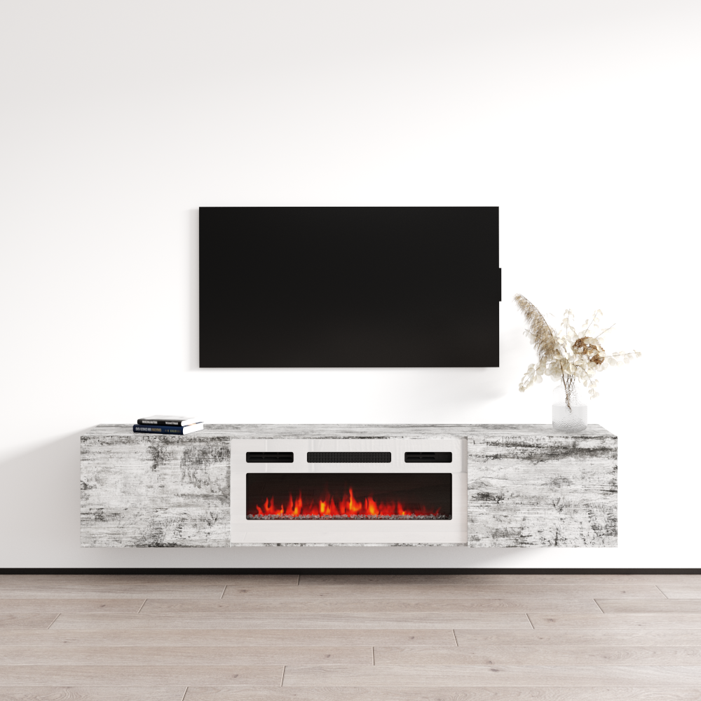 Baja WH-EF Floating Fireplace TV Stand - Meble Furniture