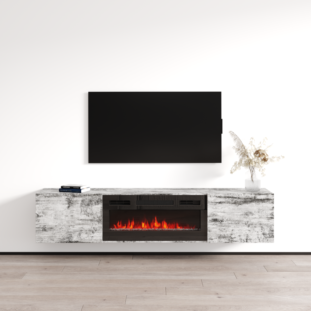 Baja BL-EF Floating Fireplace TV Stand - Meble Furniture