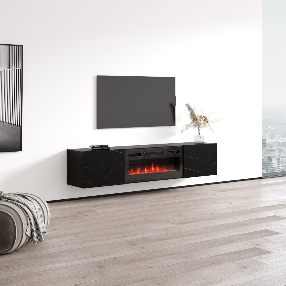 Baja BL-EF Floating Fireplace TV Stand - Meble Furniture