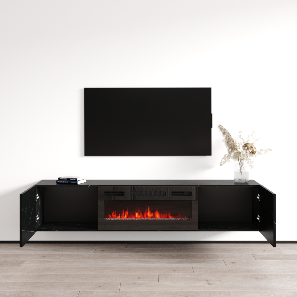 Baja BL-EF Floating Fireplace TV Stand - Meble Furniture