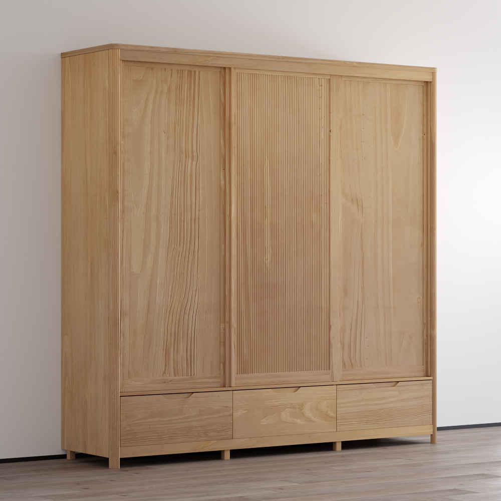 Nest 3D Solid Wood Wardrobe