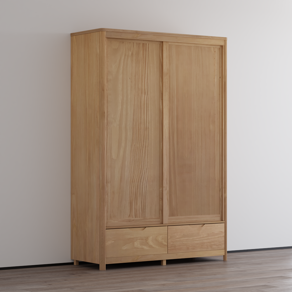 Nest 2D Solid Wood Wardrobe