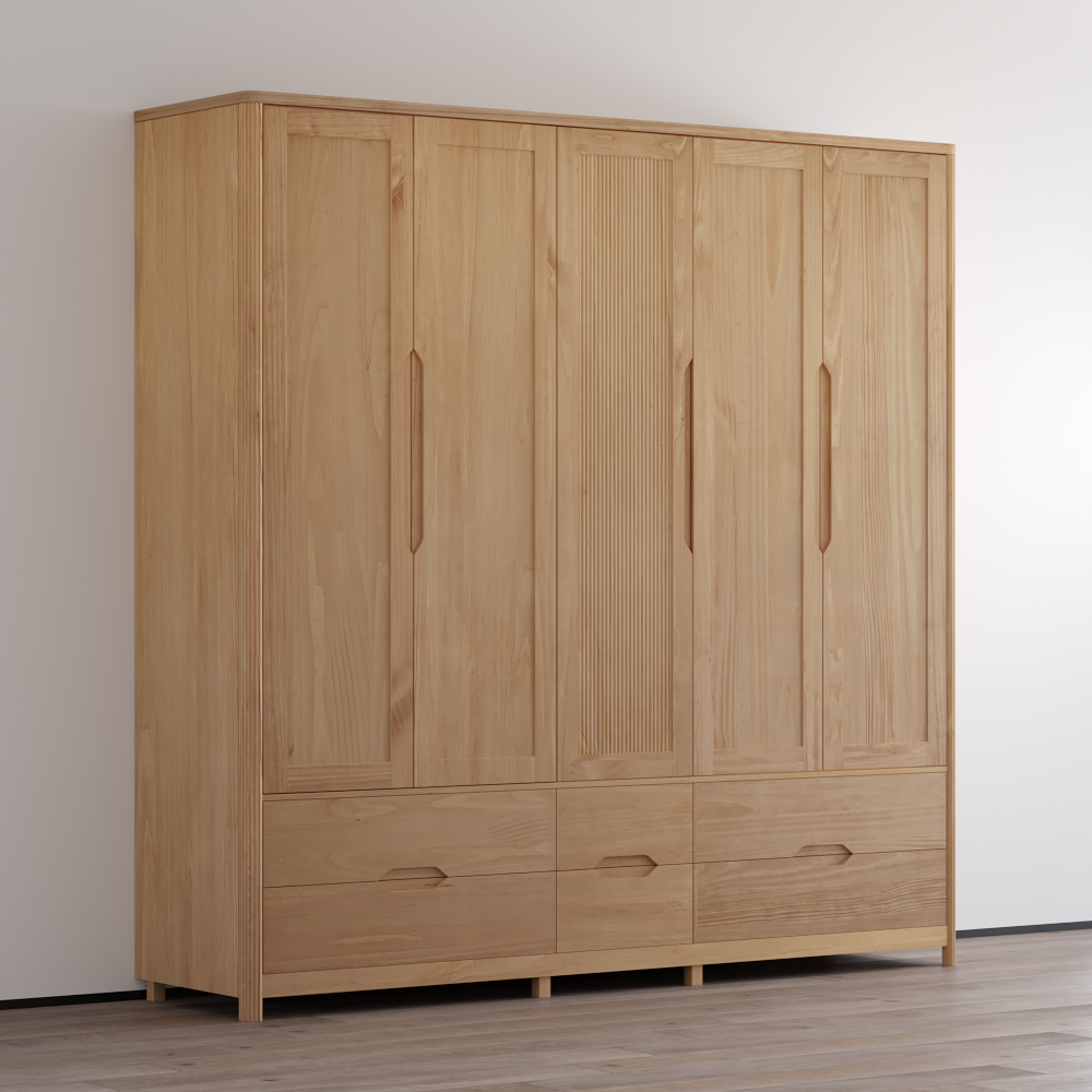 Nest 5D Solid Wood Wardrobe