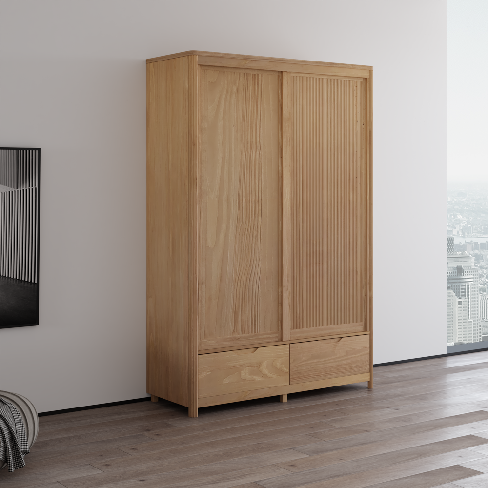 Nest 2D Solid Wood Wardrobe