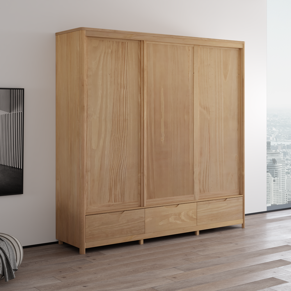 Nest 3D Solid Wood Wardrobe