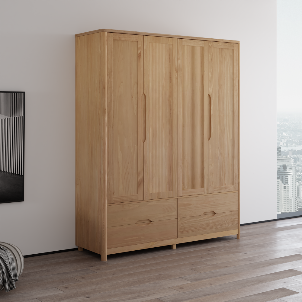 Nest 4D Solid Wood Wardrobe