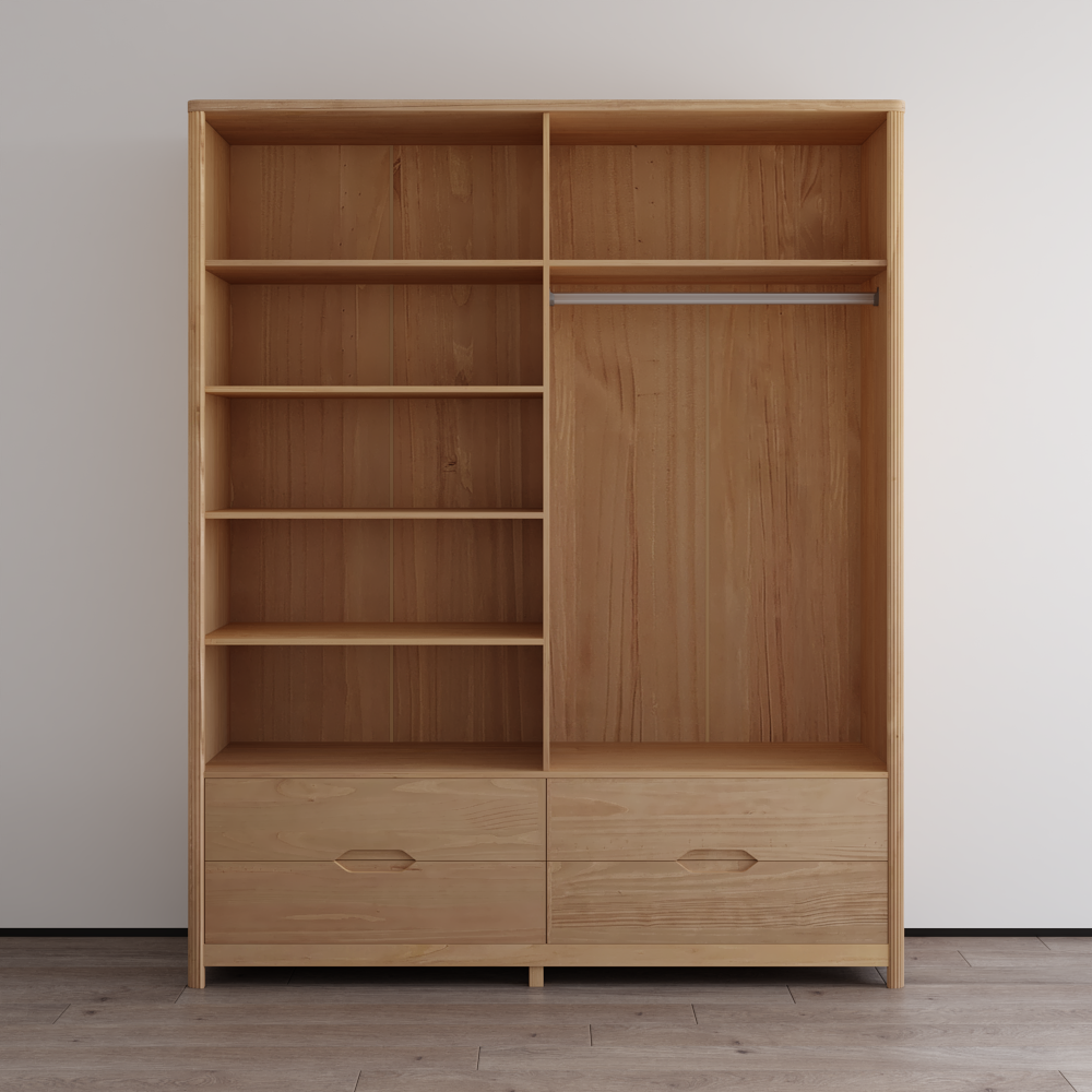 Nest 4D Solid Wood Wardrobe