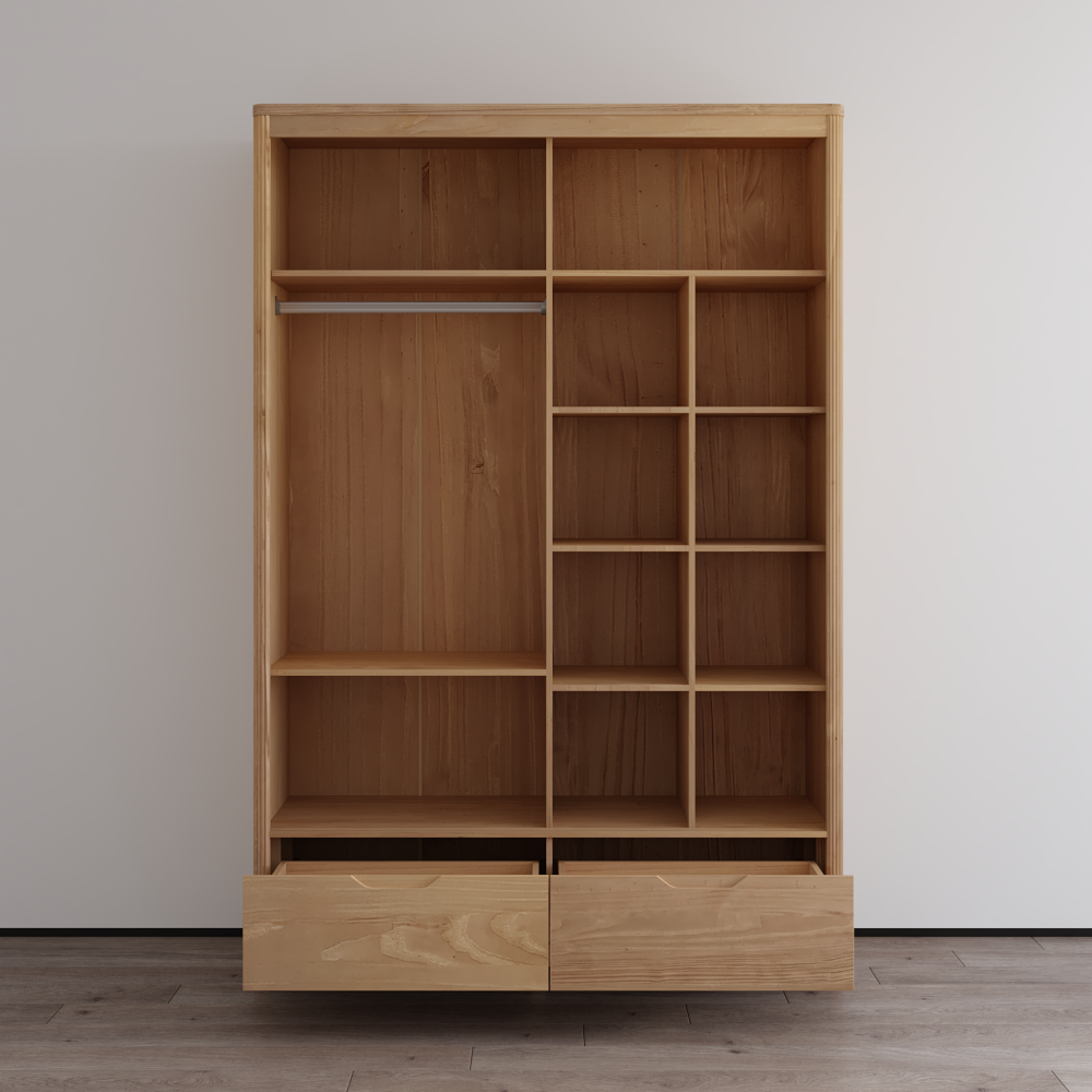 Nest 2D Solid Wood Wardrobe