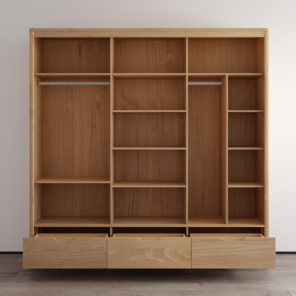 Nest 3D Solid Wood Wardrobe