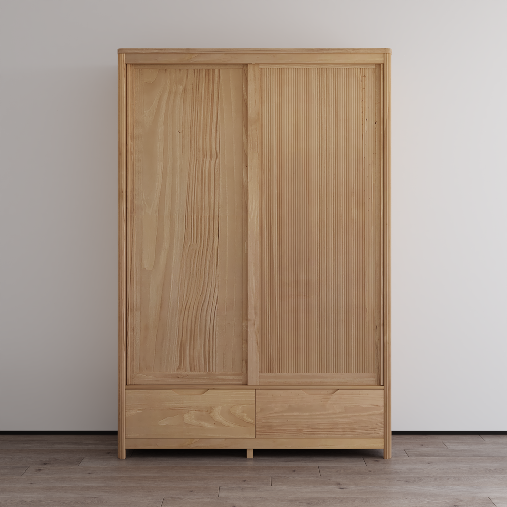 Nest 2D Solid Wood Wardrobe