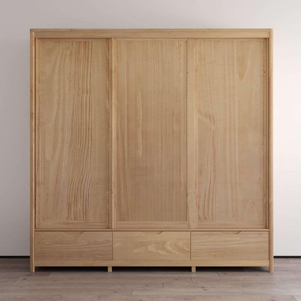 Nest 3D Solid Wood Wardrobe