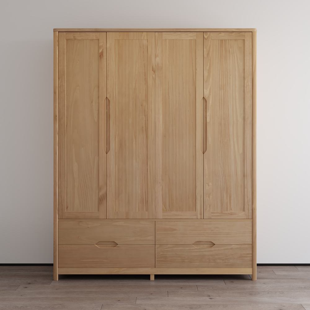 Nest 4D Solid Wood Wardrobe