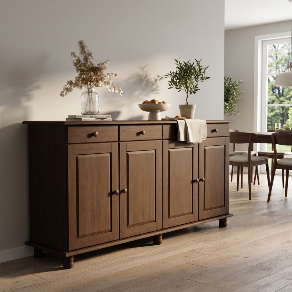 Rubi 4D Solid Wood Sideboard