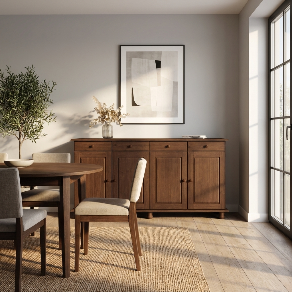 Rubi 4D Solid Wood Sideboard