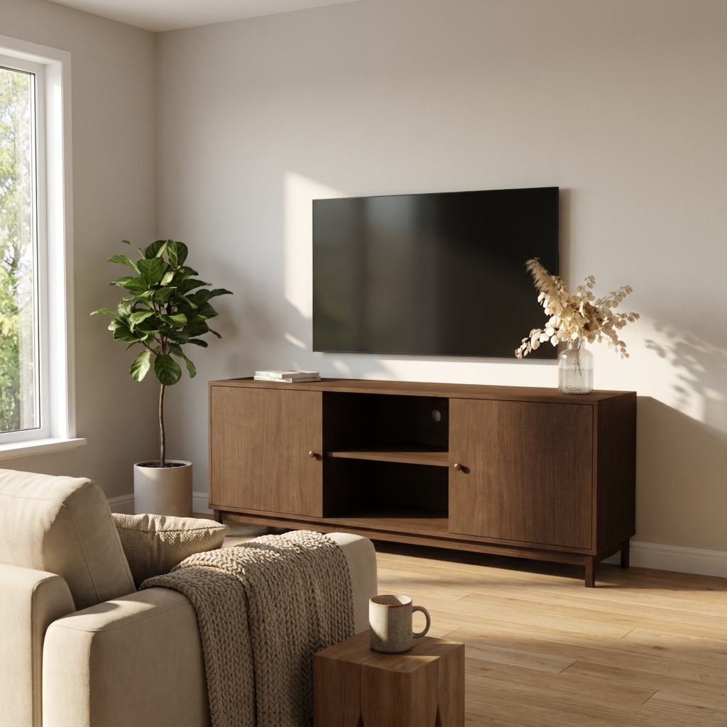 Essencia 2D Solid Wood TV Stand