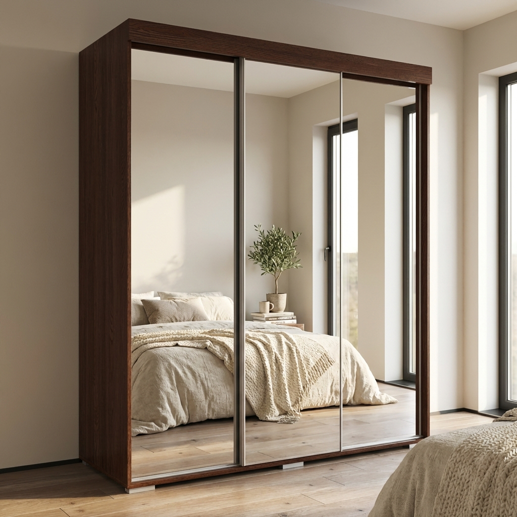 Aria 3D Wardrobe with All Mirror