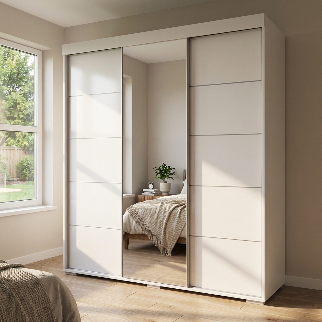 Aria 3D Wardrobe with Mirror