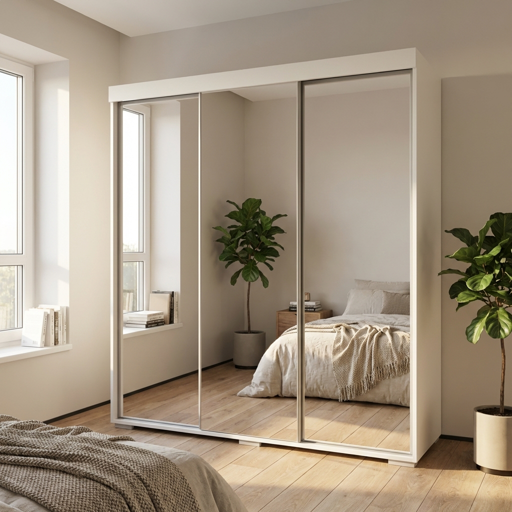 Aria 3D Wardrobe with All Mirror
