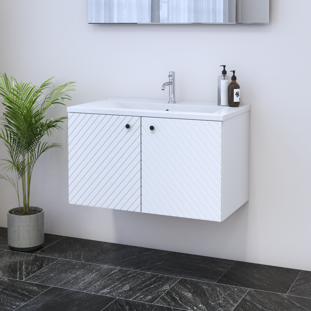 Avela 2D 80 Floating Bathroom Vanity - Meble Furniture