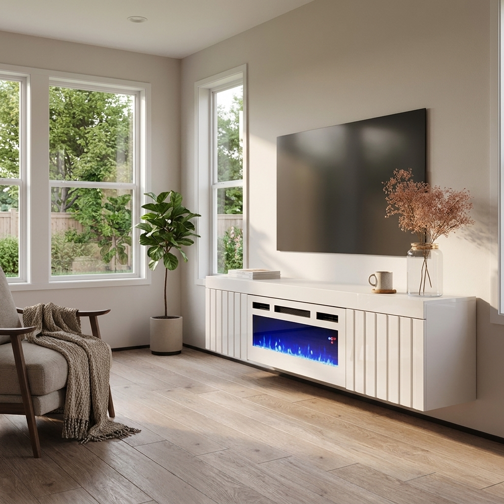 Knoxville WH-EF Floating Fireplace TV Stand