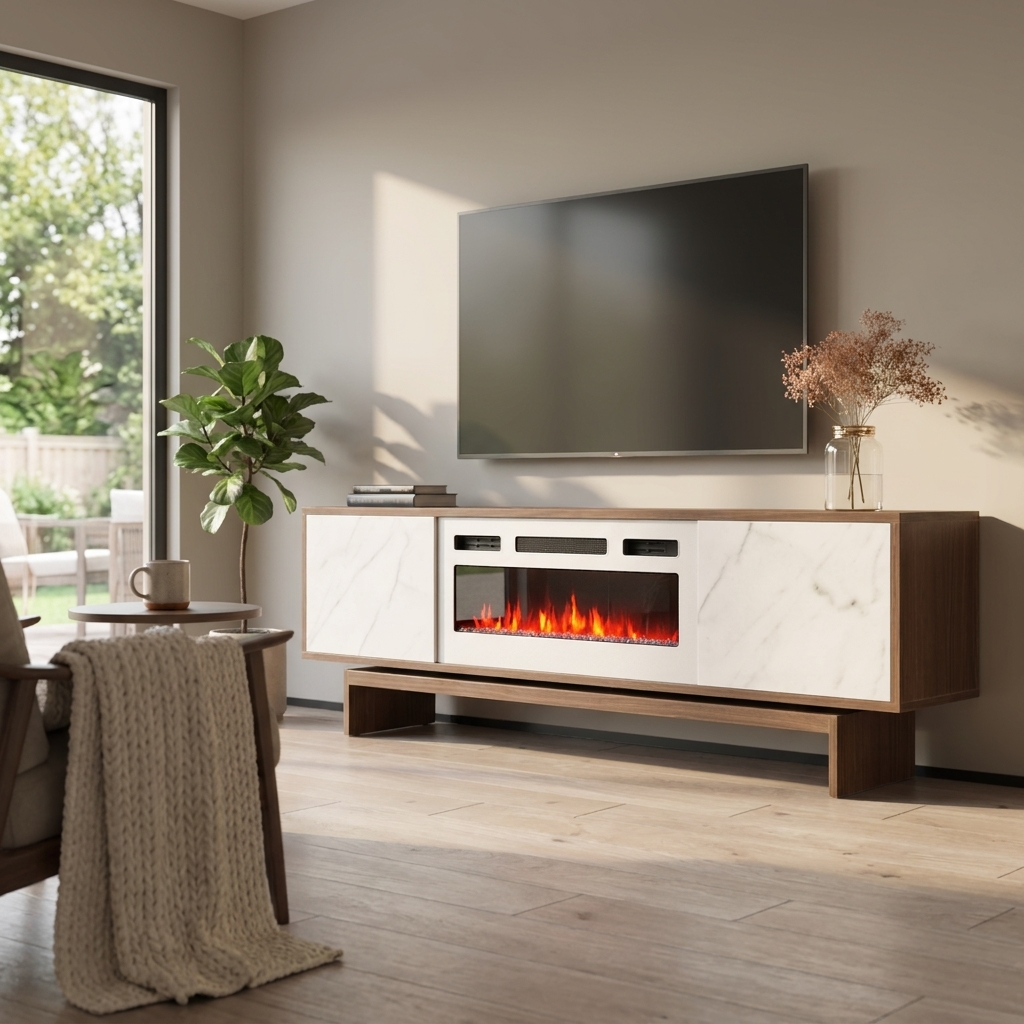 Gram WH-EF Fireplace TV Stand