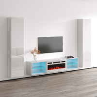 Lima WH-EF Floating Fireplace Entertainment Center - Meble Furniture