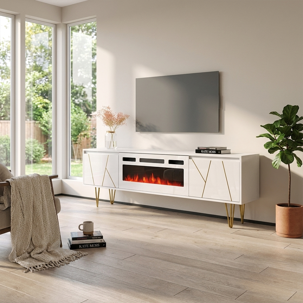 Maze WH-EF Fireplace TV Stand