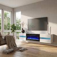 Metro BL-EF Floating Fireplace TV Stand