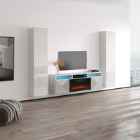 Giza BL-EF Floating Fireplace Entertainment Center - Meble Furniture