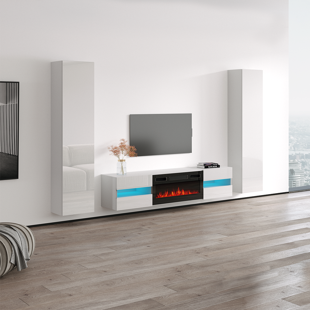 Metro BL-EF Floating Fireplace Entertainment Center - Meble Furniture