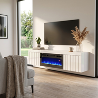 Knoxville BL-EF Floating Fireplace TV Stand