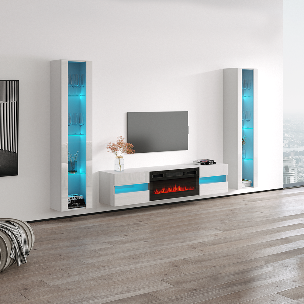 Metro BL-EF Floating Fireplace Entertainment Center - Meble Furniture