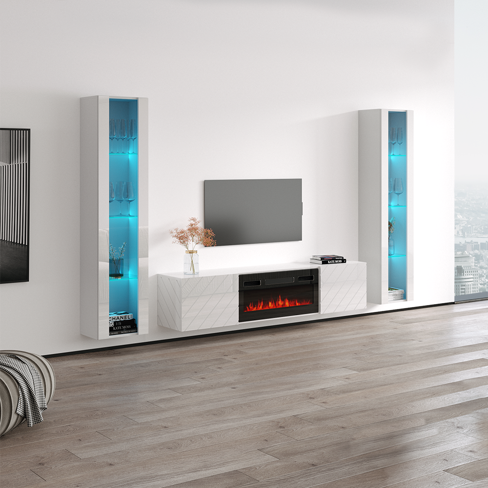 Luxe BL-EF Floating Fireplace Entertainment Center - Meble Furniture