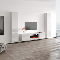 Cali WH-EF Floating Fireplace Entertainment Center - Meble Furniture