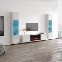 Cali BL-EF Floating Fireplace Entertainment Center - Meble Furniture