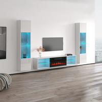 Lima BL-EF Floating Fireplace Entertainment Center - Meble Furniture