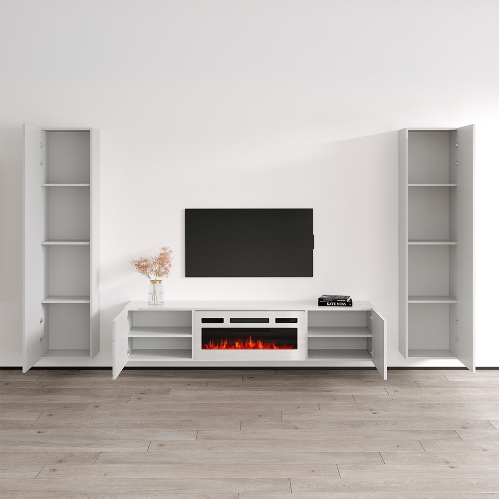 Luxe WH-EF Floating Fireplace Entertainment Center - Meble Furniture