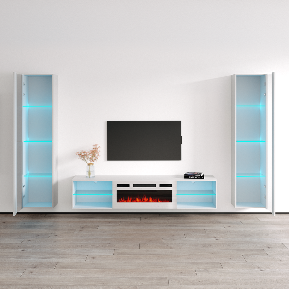 Lima WH-EF Floating Fireplace Entertainment Center - Meble Furniture