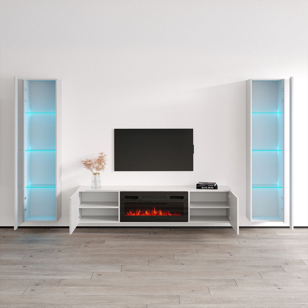 Luxe BL-EF Floating Fireplace Entertainment Center - Meble Furniture