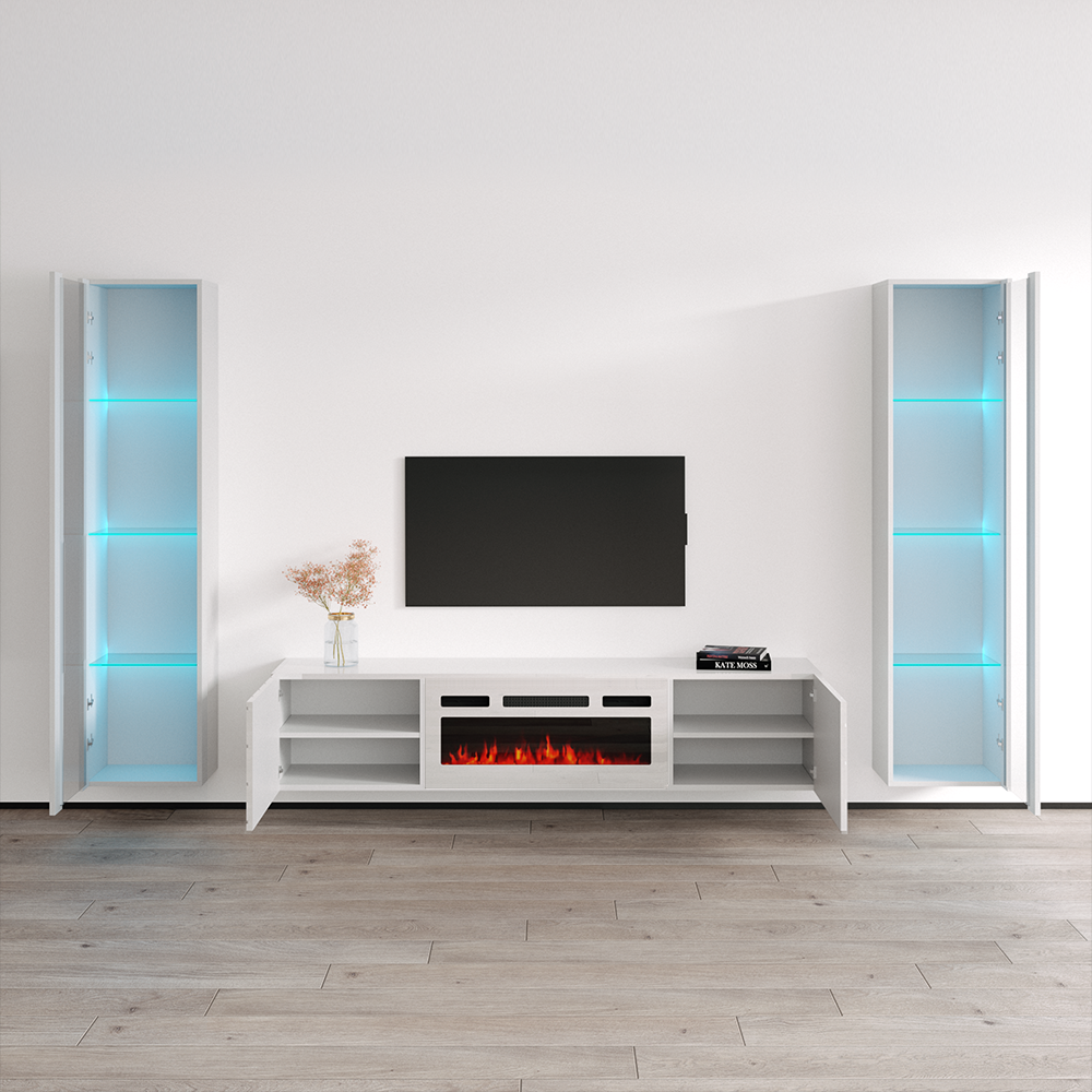 Luxe WH-EF Floating Fireplace Entertainment Center - Meble Furniture