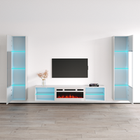 Lima WH-EF Floating Fireplace Entertainment Center - Meble Furniture