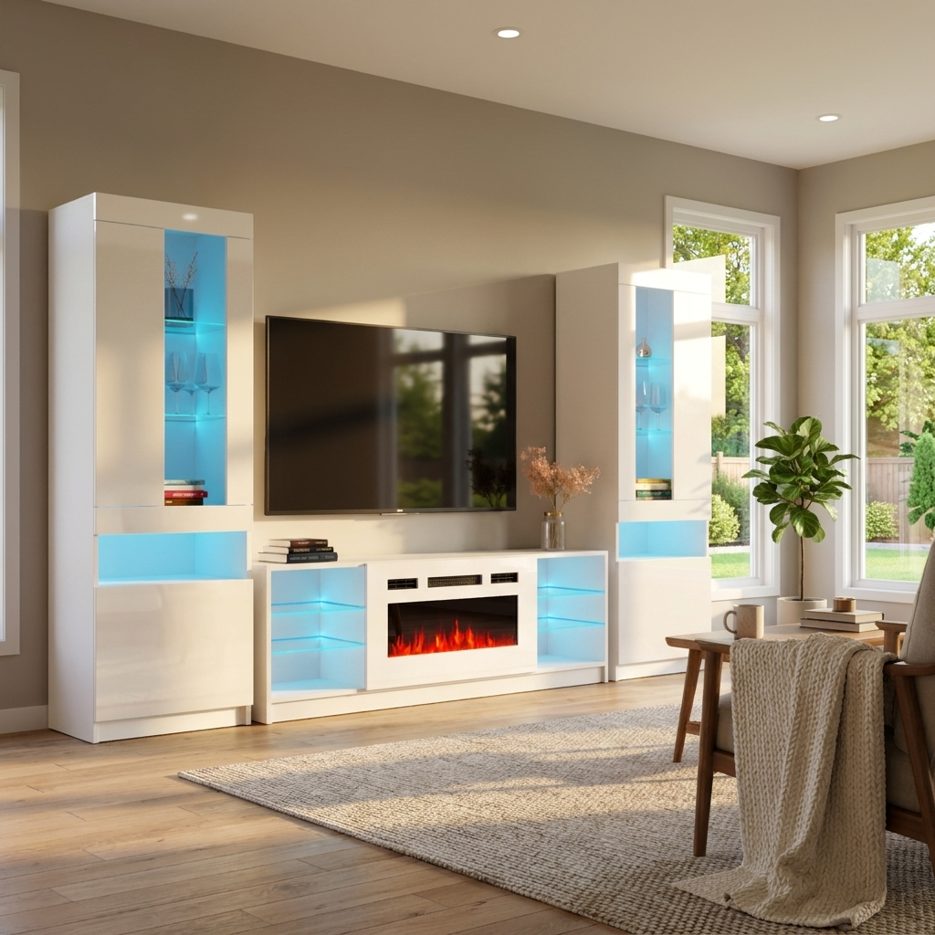 Boston WH01 Fireplace Entertainment Center