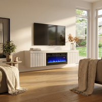 Knoxville BL-EF Floating Fireplace TV Stand