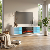 Lima BL-EF Floating Fireplace TV Stand
