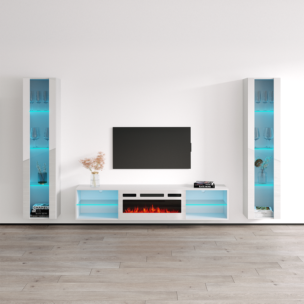 Lima WH-EF Floating Fireplace Entertainment Center - Meble Furniture