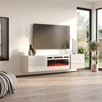 Luxe WH-EF Floating Fireplace TV Stand