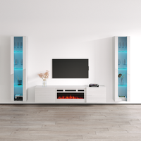 Cali WH-EF Floating Fireplace Entertainment Center - Meble Furniture