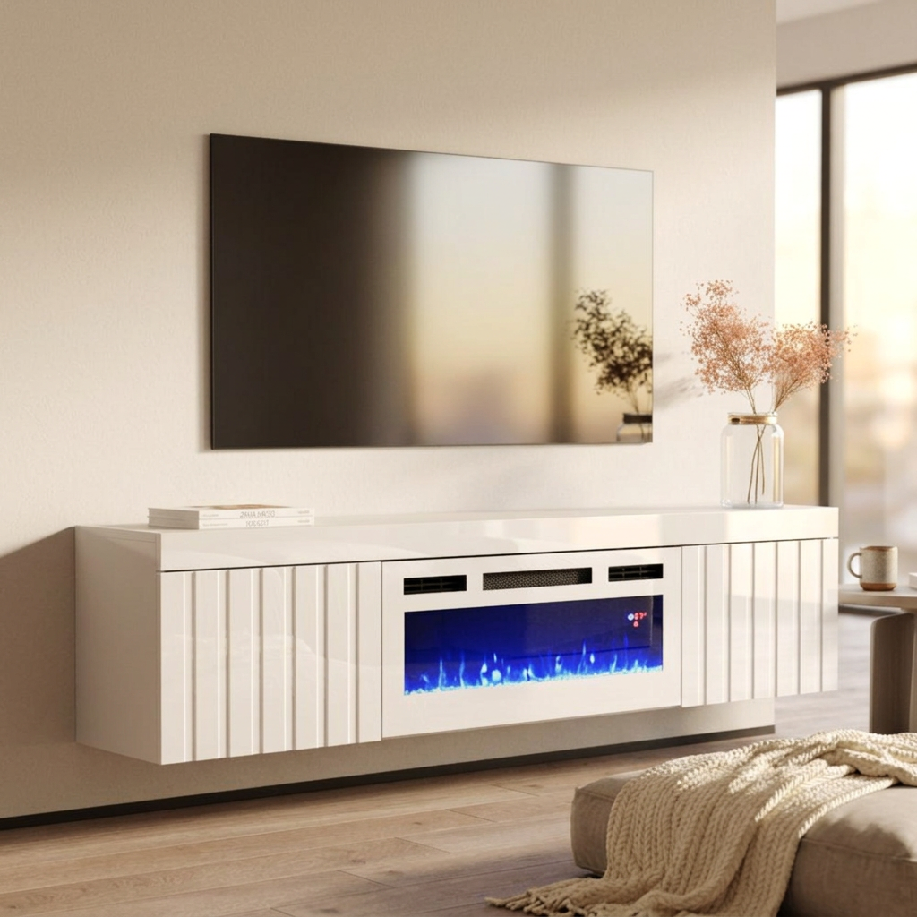 Knoxville WH-EF Floating Fireplace TV Stand